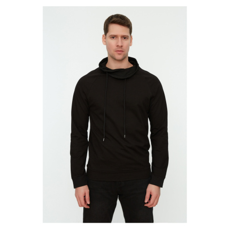 Trendyol Black Regular/Normal Cut Cowl Collar Long Sleeve Sweatshirt