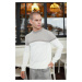 Trendyol Stone Slim Slim Fit Crew Neck Color Block Knitwear Sweater