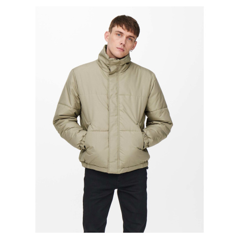 Beige quilted jacket ONLY & SONS Orion - Men