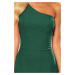 Dlhé španielske zelené šaty na jedno rameno JOANA 317-3