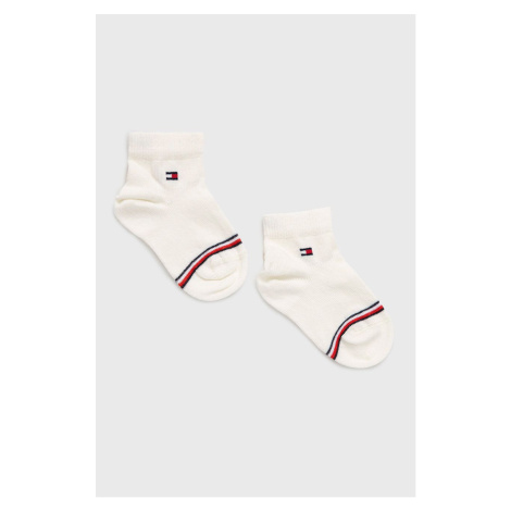 Detské ponožky Tommy Hilfiger biela farba