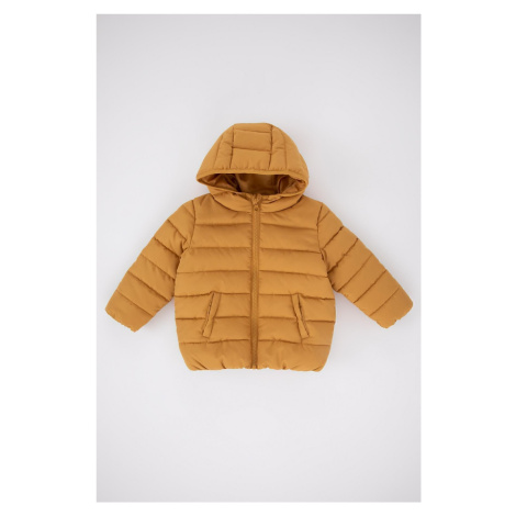 DEFACTO Baby Boy Water Repellent Hooded Fleece Lined Coat