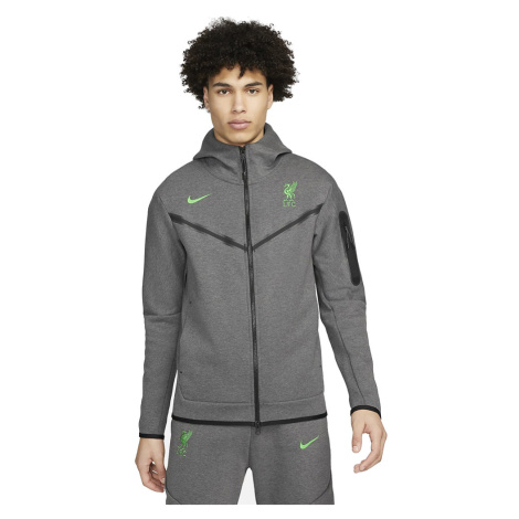 FC Liverpool pánska mikina s kapucňou Tech Fleece grey Nike