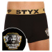 Pánske boxerky Styx / KTV športová guma čierne - zlatá guma (GTZL960)