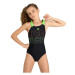 Dievčenské plavecké jednodielne plavky ARENA SWIMSUIT V BACK GRAPHIC Black