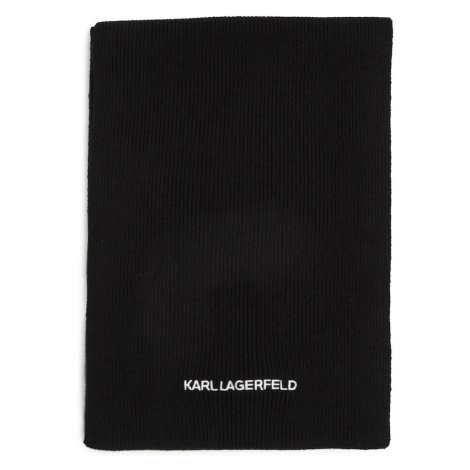 Karl Lagerfeld Šál 'Essential'  čierna / biela