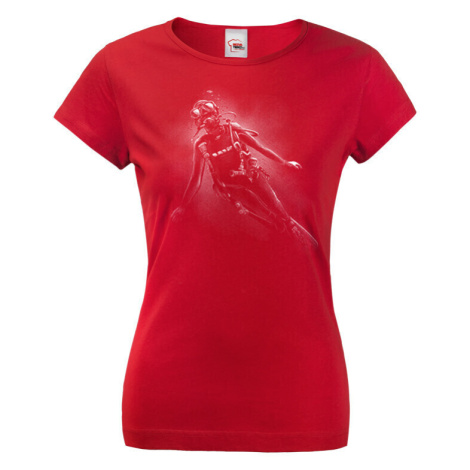 Originálné dámské tričko s potlačou potápača - tričko pre potápačov