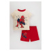 DEFACTO Baby Boy Marvel Spiderman Licensed Crew Neck Rib Pajamas 2 Packs