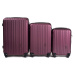 VÍNOVÁ SADA TROCH CESTOVNÝCH KUFROV FLAMINGO 2011, LUGGAGE 3 SETS (L,M,S) WINGS, BURGUNDY