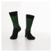 Black and green men's striped socks