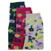 Trendyol Stone Floral 3-Pack Knitted Crewneck Socks