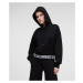 Mikina Karl Lagerfeld Bonded Jersey Hoodie W/Logo Čierna