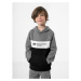 Chlapčenská mikina s kapucňou 4F JUNIOR BOYS SWEATSHIRT JBLM003-24M-MIDDLE GREY MELANGE