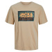Jack&Jones Pánske tričko JCOLOGAN Standard Fit 12253442 Crockery M
