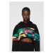 Women's crop sweatshirt HideMe black/colorful