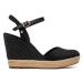 Tommy Hilfiger Espadrilky Basic Closed Toe High Wedge FW0FW04786 Čierna