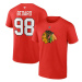 Chicago Blackhawks pánske tričko Connor Bedard #98 Draft 2023 Stack Logo Name & Number Red