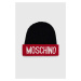 Vlnená čiapka Moschino červená farba, vlnená