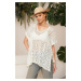 Trendyol Ecru Openwork/Hole Knitwear Blouse