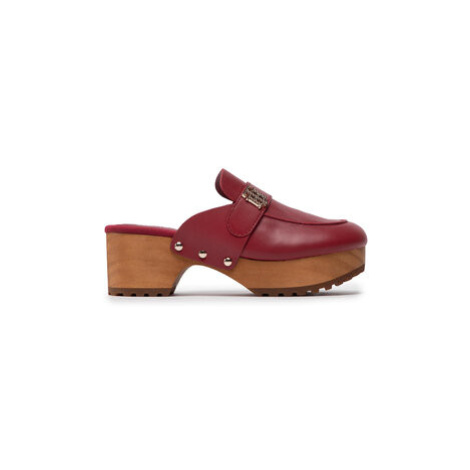 Tommy Hilfiger Šľapky Th Hardware Mid Hell Clog FW0FW06602 Bordová