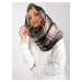 Light pink and black women's checkered winter scarf