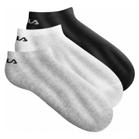 Blancheporte Súprava 3 párov diskrétnych ponožiek sivá+biela+čierna