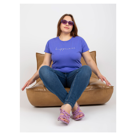 Purple T-shirt plus sizes with text