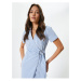 Koton Midi Poplin Shirt Dress Double Breasted Belted Short Sleeve