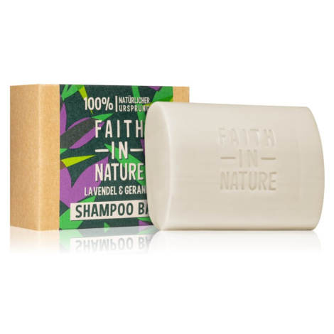 Faith In Nature Lavender & Geranium organický tuhý šampón s levanduľou