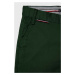 Detské nohavice Tommy Hilfiger zelená farba, jednofarebné