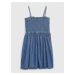 Modré dievčenské rifľové šaty na ramienka GAP
