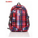 Colorful checked school backpack