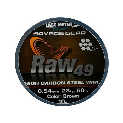 Savage Gear Raw49 0,54 mm 23 kg 50 lb 10 m Uncoated Brown