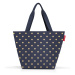 Nákupná taška cez rameno Reisenthel Shopper M Metallic dots blue