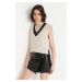 Trendyol Stone Crop V Neck Knitwear Sweater