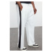 Trendyol Ecru Wide Leg Color Blocked Plus Size Sweatpants