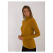 Women's dark yellow turtleneck