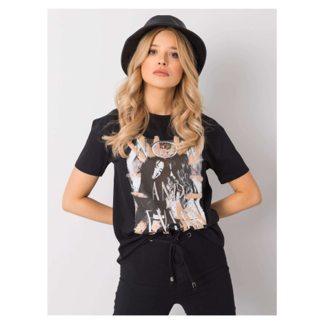 Black T-shirt with print