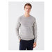 LC Waikiki Crew Neck Long Sleeve Patterned Men's Knitwear Sweater