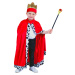 Rappa Detský kostým kráľovský plášť 104 - 136 cm