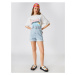 Koton Denim Shorts High Waist With Pocket