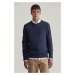 MIKINA GANT EMBOSSED C-NECK SWEAT EVENING BLUE