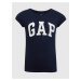 Tmavomodré dievčenské tričko s logom GAP