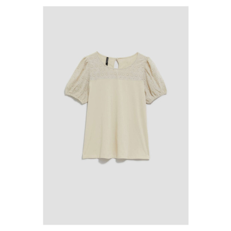 WOMEN'S T-SHIRT L-TS-4013 L.Beige Moodo