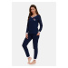 Doctor Nap Woman's Pyjamas PM.4504 Navy Blue