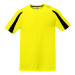 Starworld Unisex kontrastné športové tričko SW309 Fluorescent Yellow