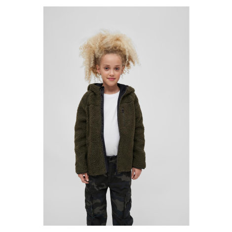 Children's Teddyfleecejacket Hood Olive