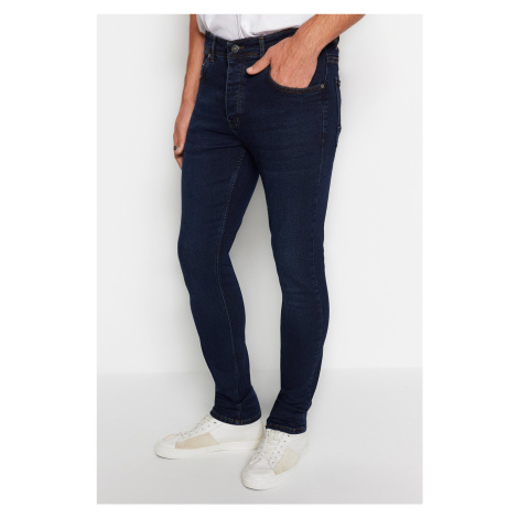 Trendyol námornícke modré úzke džínsy nohavice