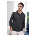 86813 Dewberry Polo Neck Long Sleeve Knitwear-ANTHRACITE