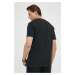 Bavlnené tričko Marc O'Polo čierna farba, jednofarebné